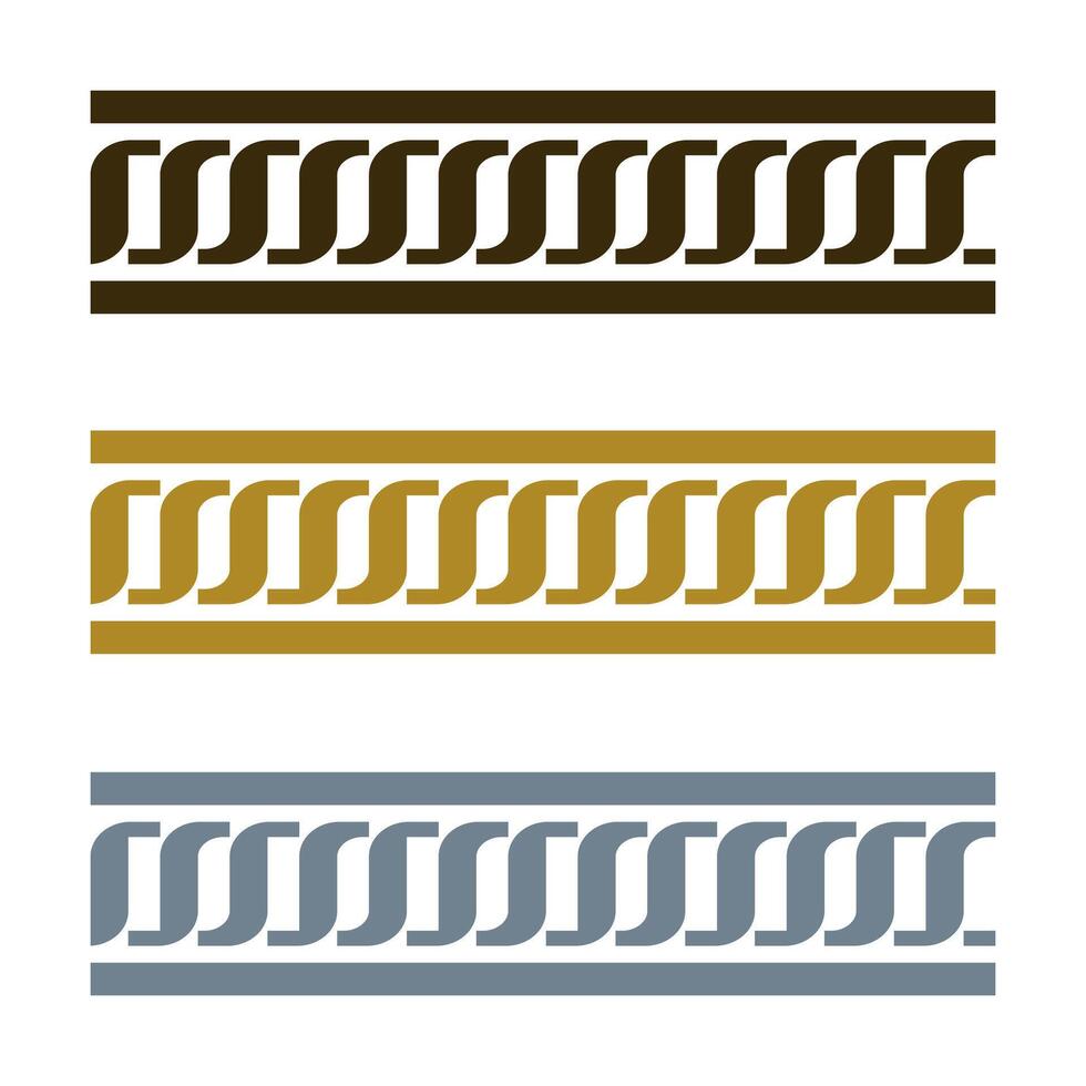 Bold repeat horizontal ethnic pattern created from traditional batik style vector