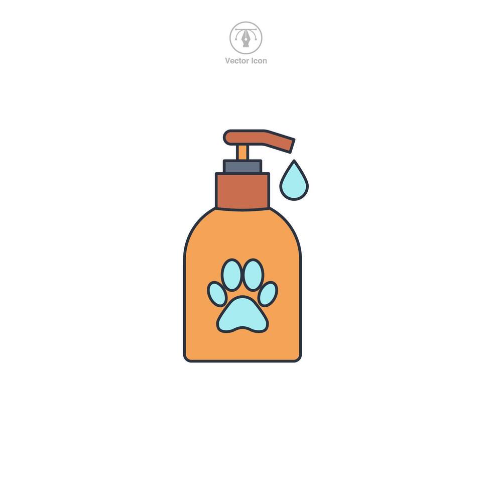 Pet Shampoo icon symbol illustration isolated on white background vector