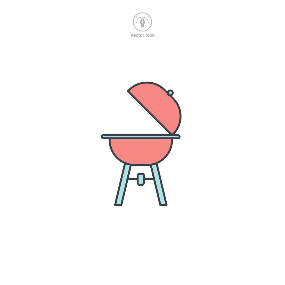 Grill icon theme symbol illustration isolated on white background vector