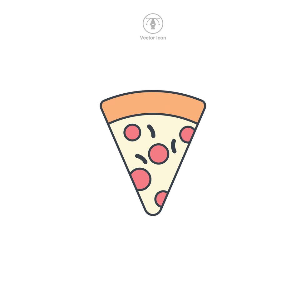 Pizza Slice icon theme symbol illustration isolated on white background vector