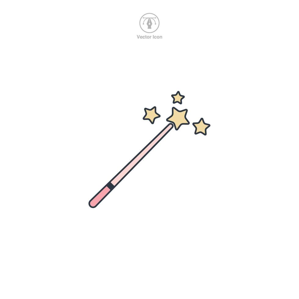 Magic Wand icon theme symbol illustration isolated on white background vector