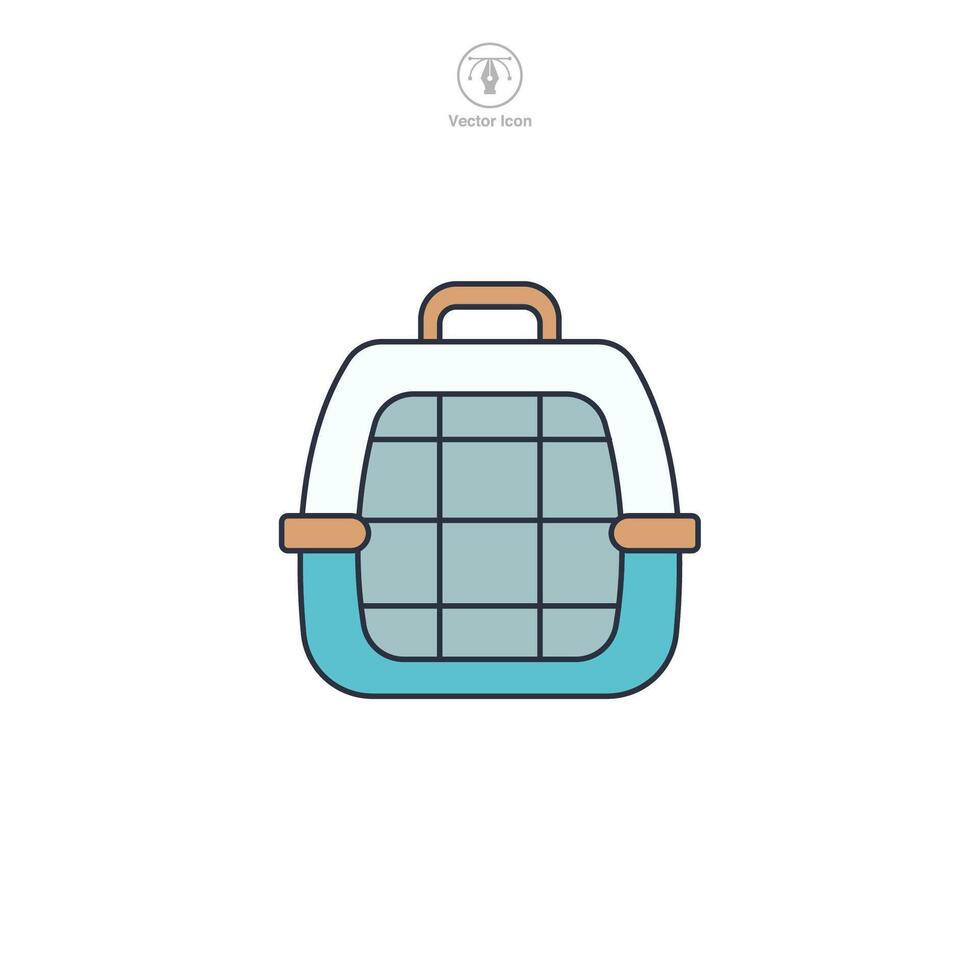 Pet Carrier icon symbol illustration isolated on white background vector
