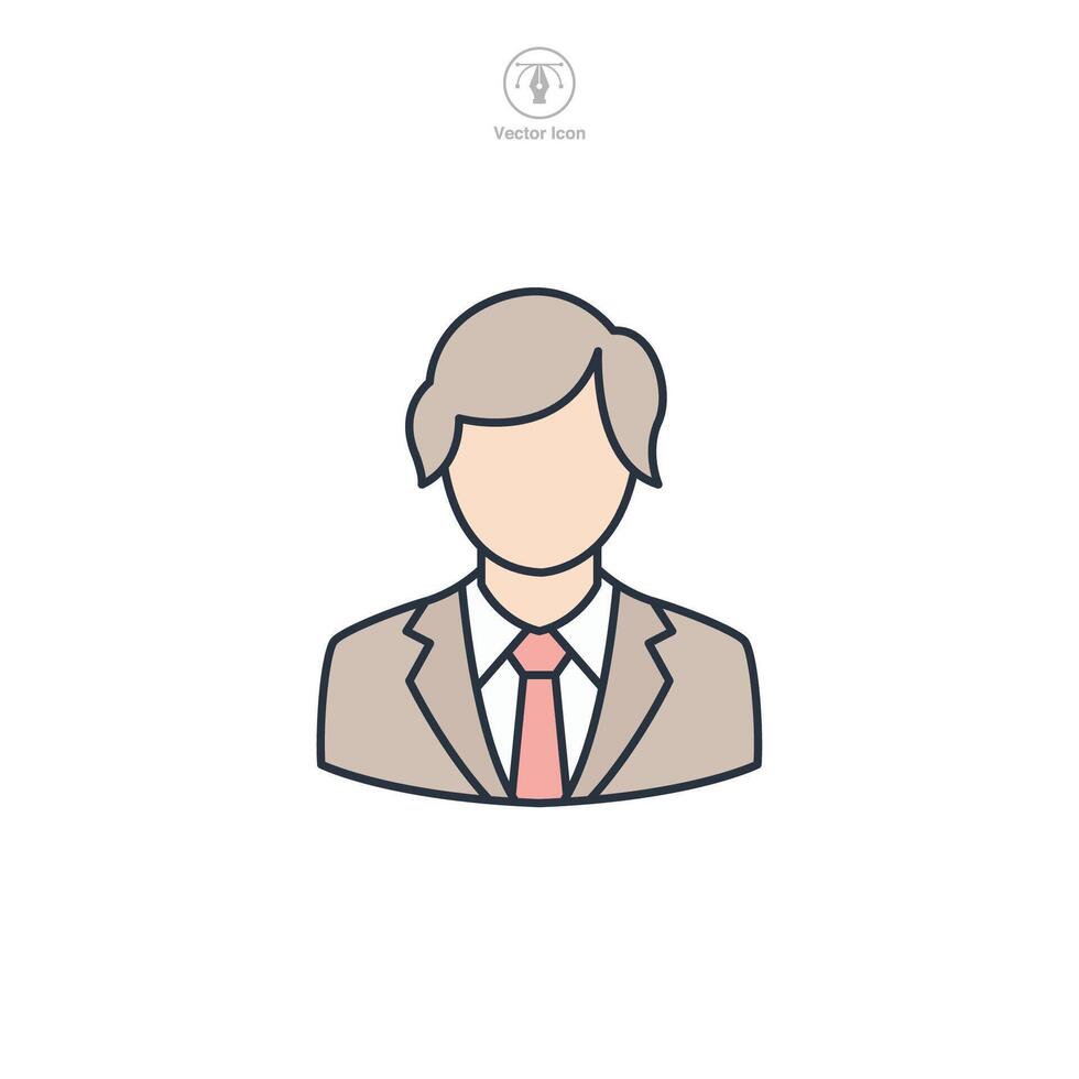 avatar Icon. Accountant theme symbol illustration isolated on white background vector