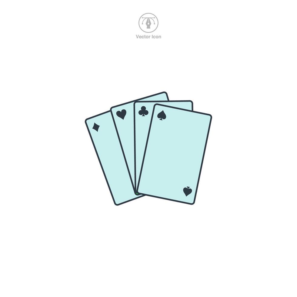 Playing Cards icon theme symbol illustration isolated on white background vector