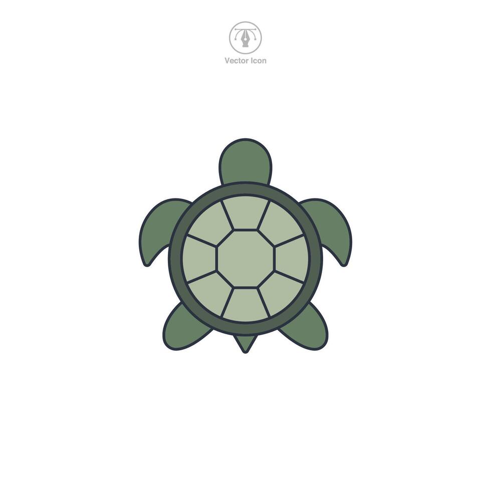 Turtle icon symbol illustration isolated on white background vector