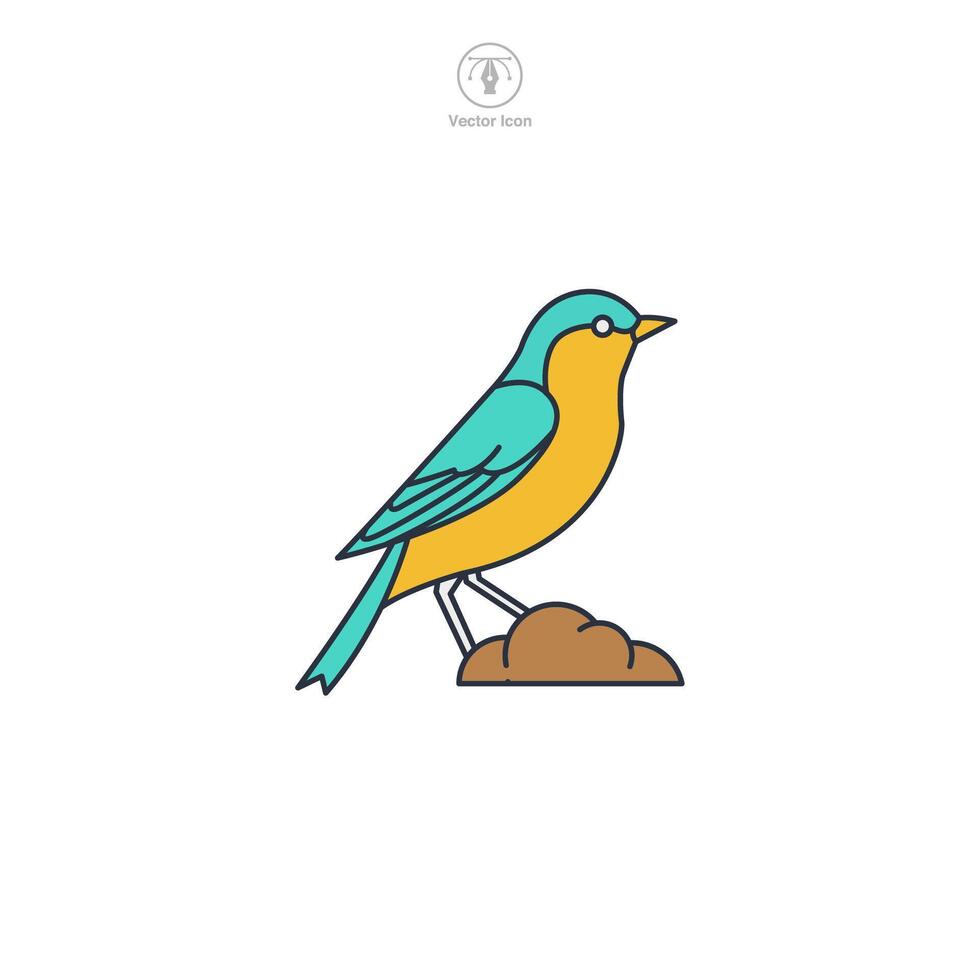 Bird icon symbol illustration isolated on white background vector