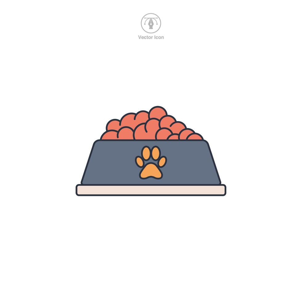 Pet Food Bowl icon symbol illustration isolated on white background vector