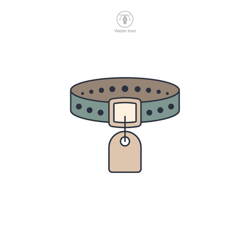 collar pet icon symbol illustration isolated on white background vector