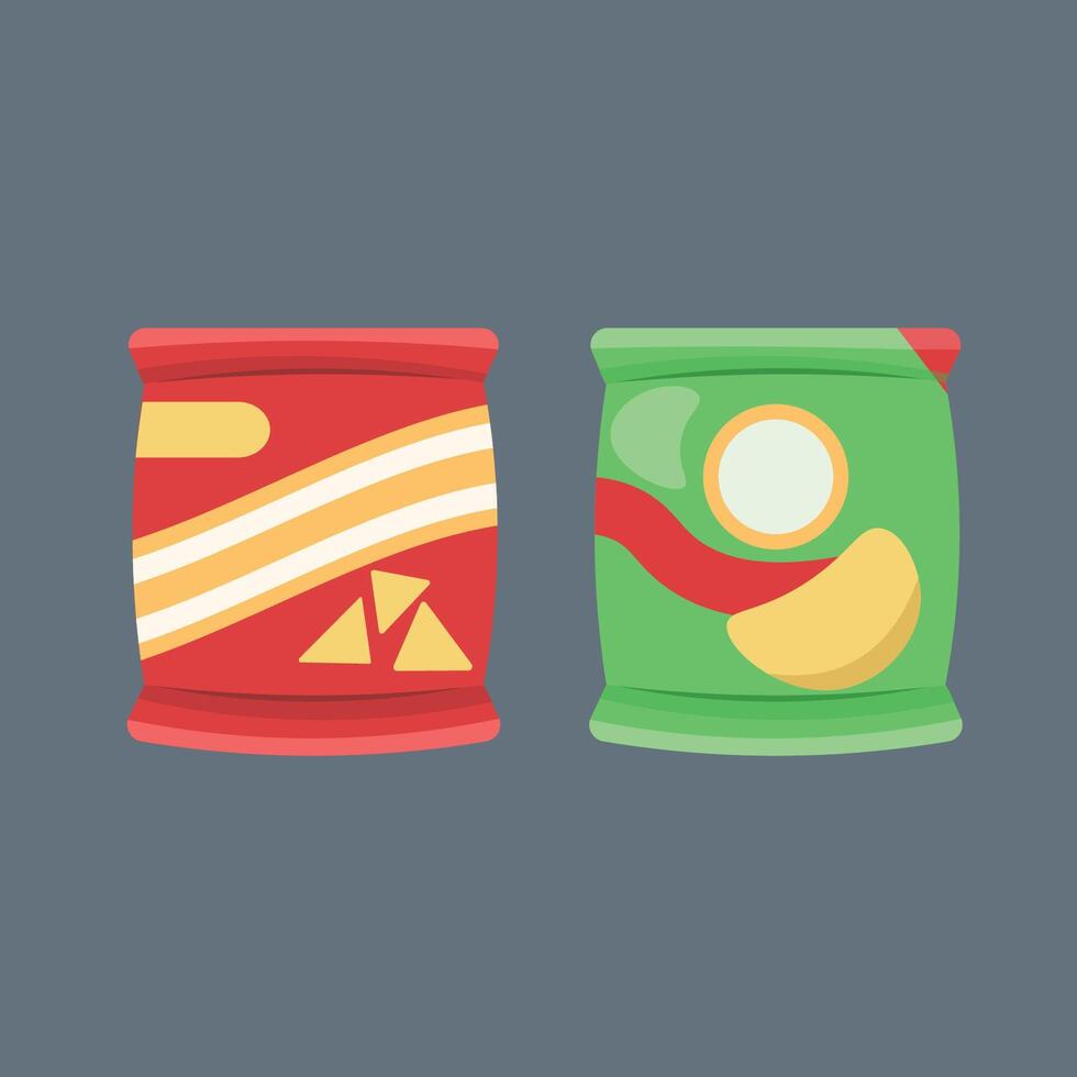 potato chip snack food in design. vector