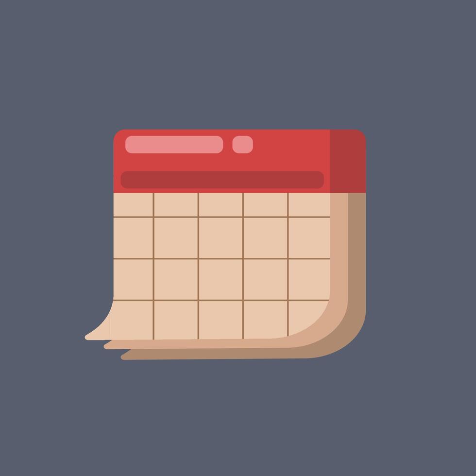 calendar sign in flat design. vector