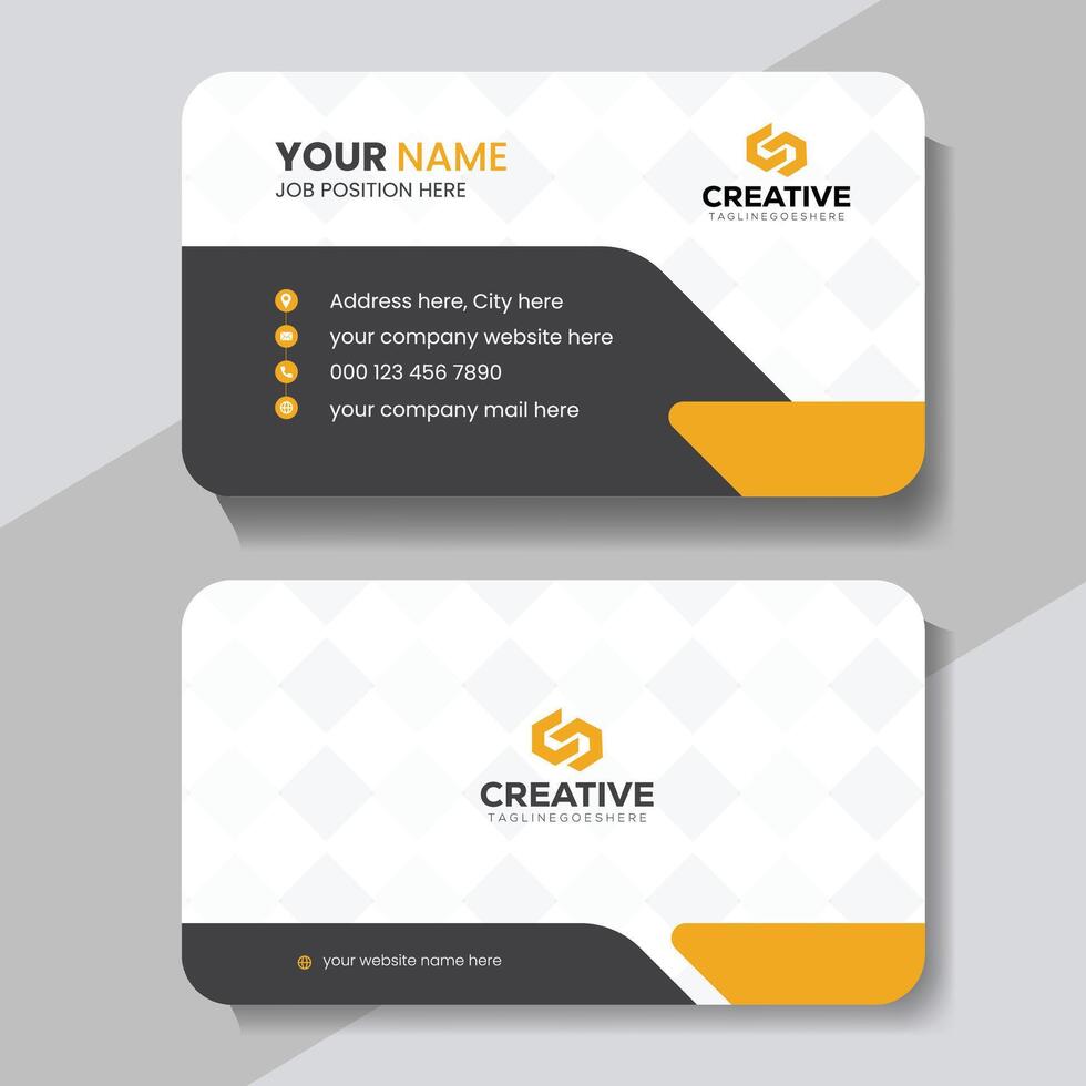 Modern creative simple clean business card or visiting card design template vector