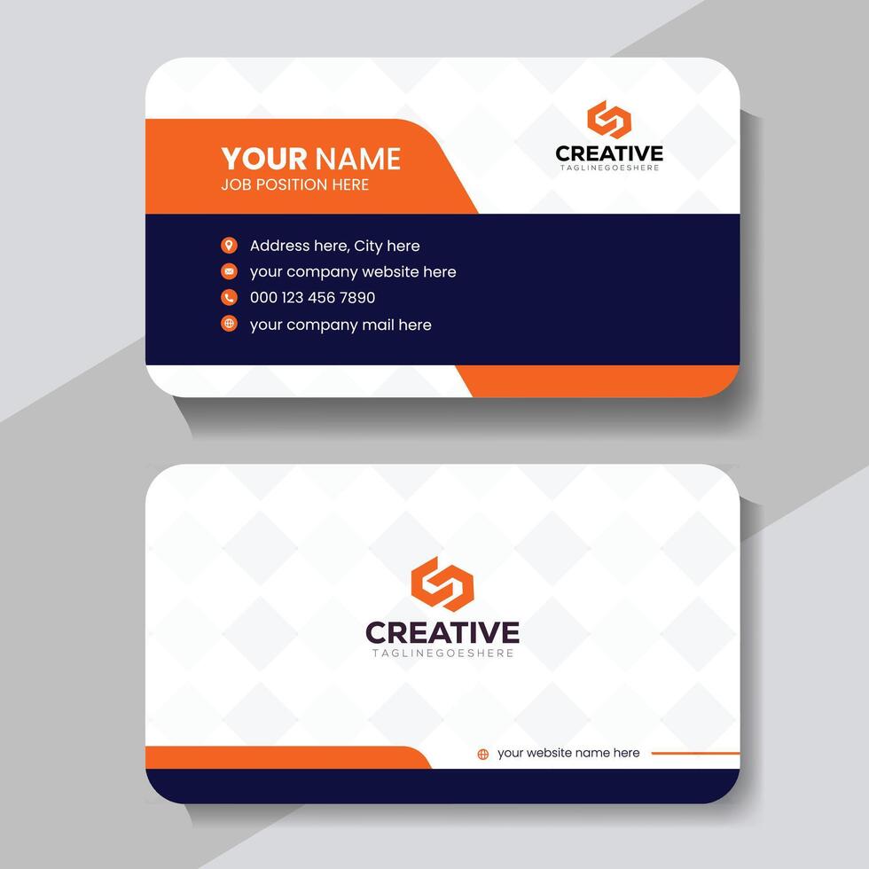 Modern creative simple clean business card or visiting card design template vector
