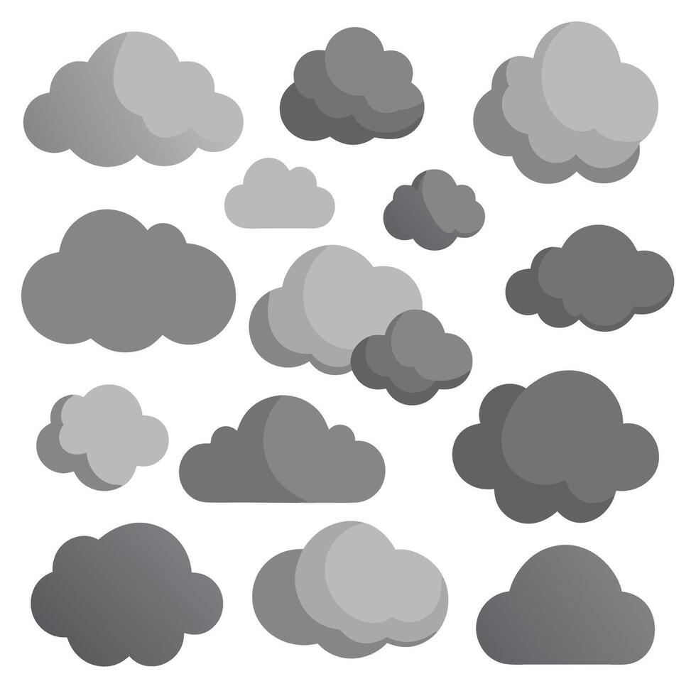 Creative Cloud Designs clouds, clouds, cloud set, cloud icons, cloud shapes. vector