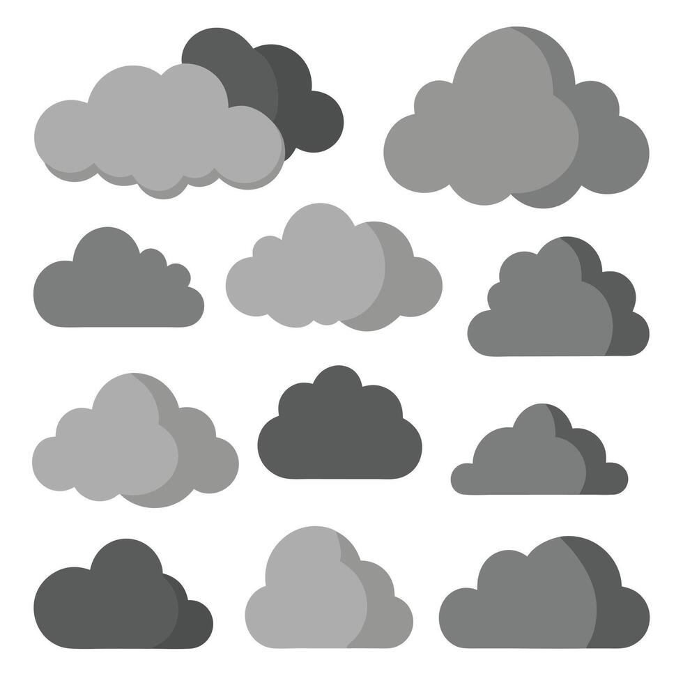 Creative Cloud Designs clouds, clouds, cloud set, cloud icons, cloud shapes. vector