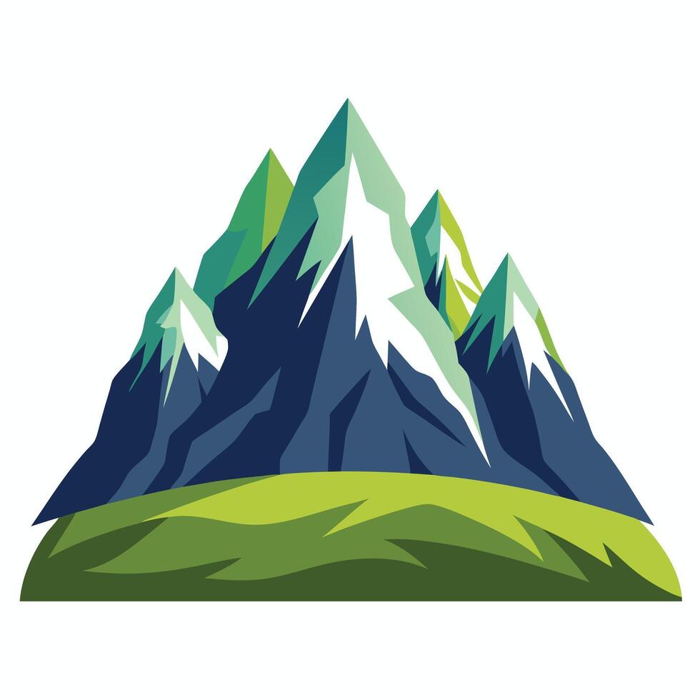 Majestic Mountain Illustration, Nature Landscape Mountain . vector