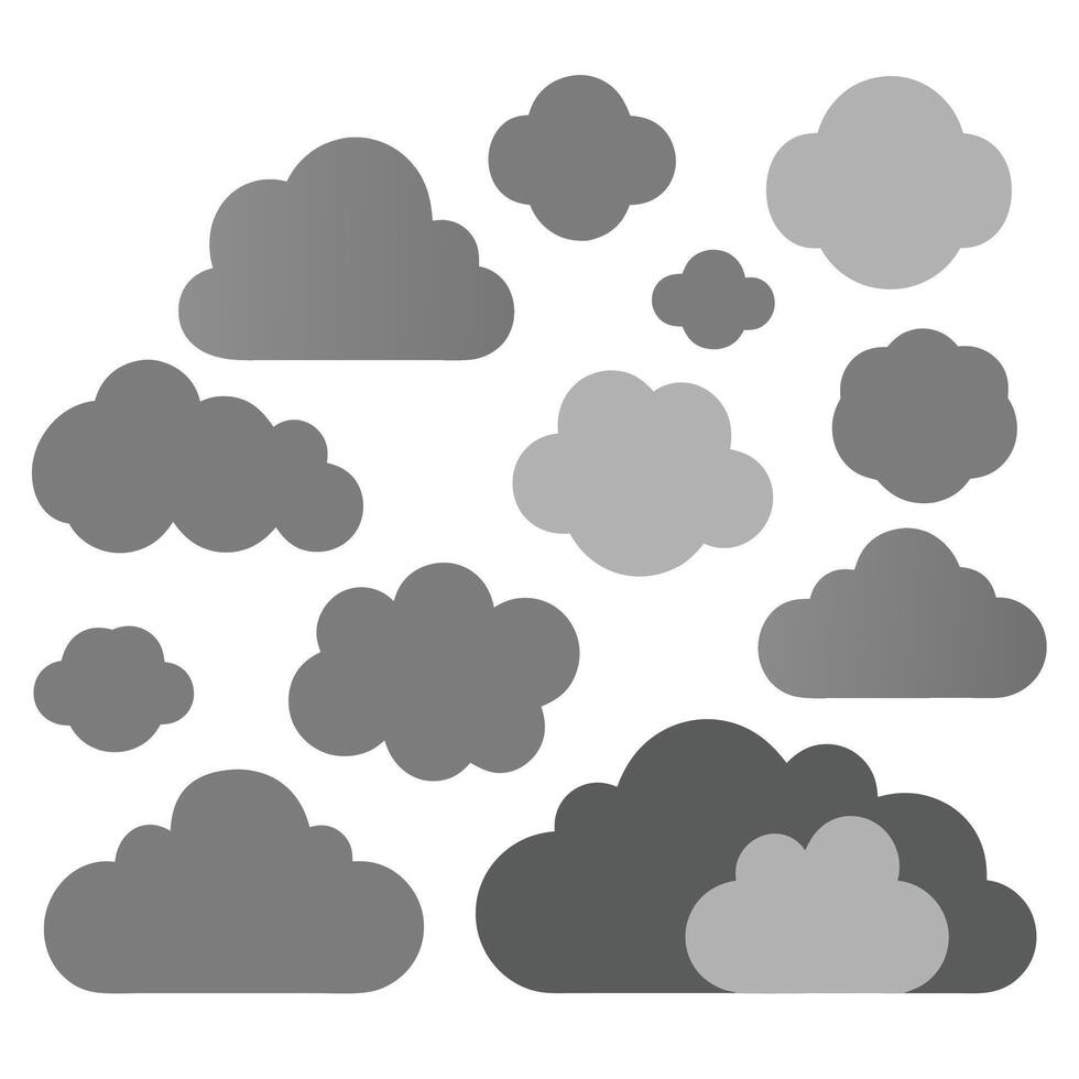 Creative Cloud Designs clouds, clouds, cloud set, cloud icons, cloud shapes. vector
