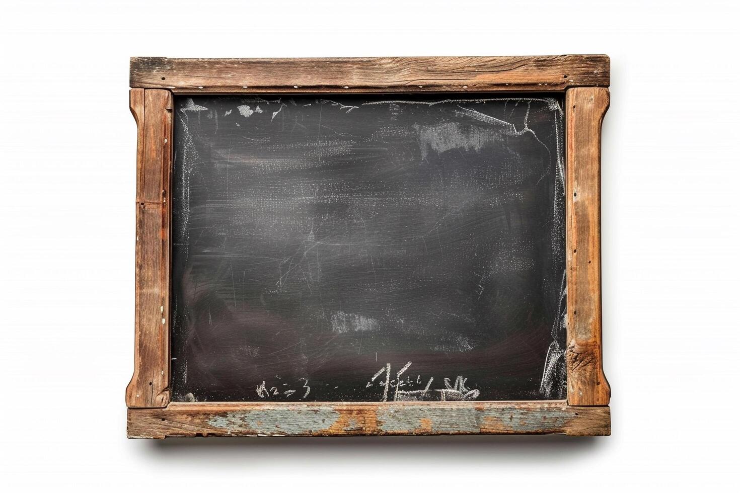Blank Vintage Chalkboard with Wooden Frame. photo