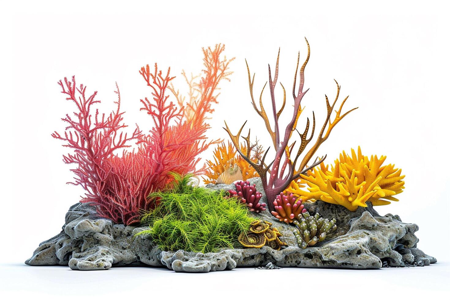 Vibrant Underwater Coral Reef Scene. photo