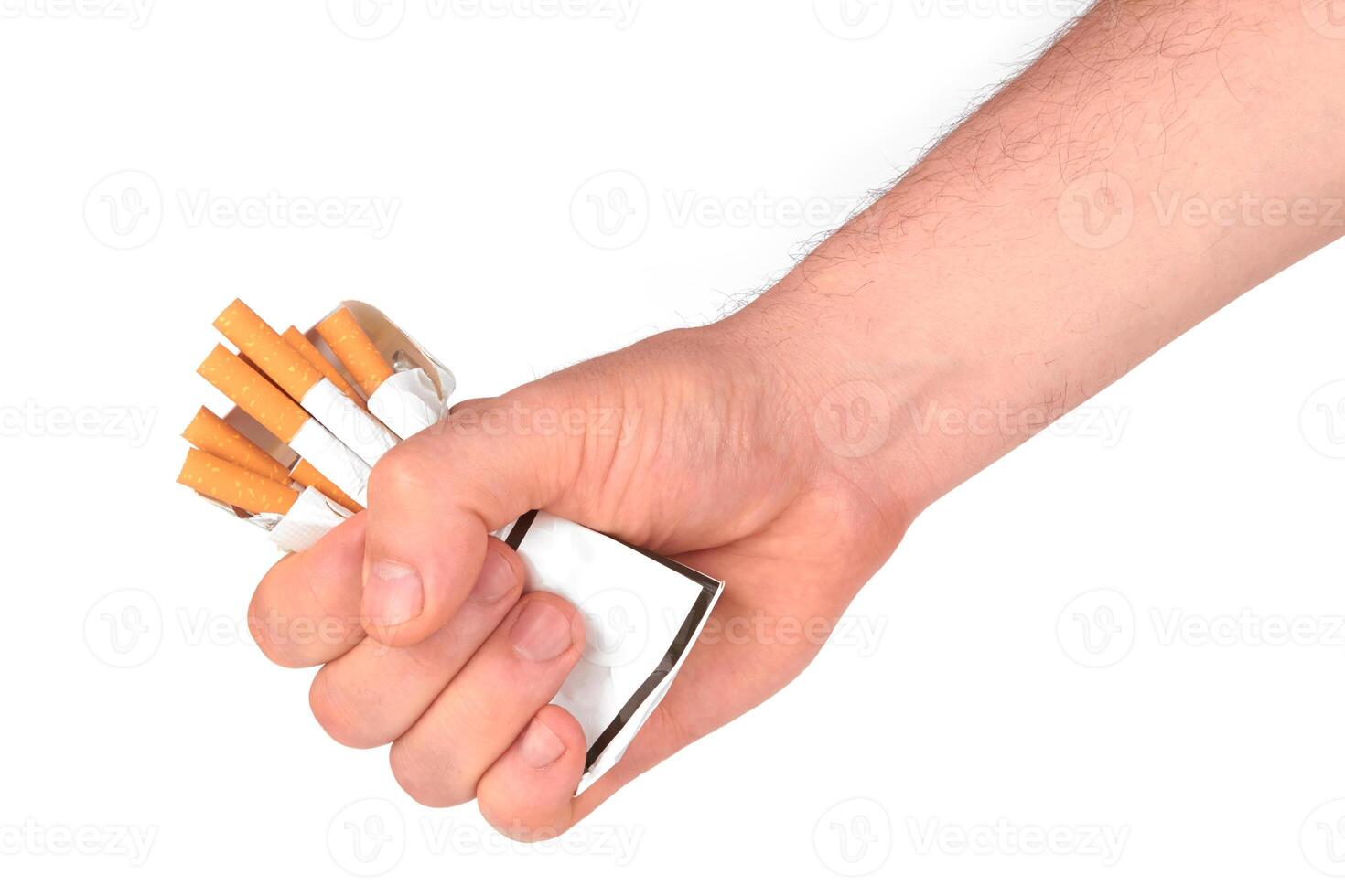 stop smoking on white photo