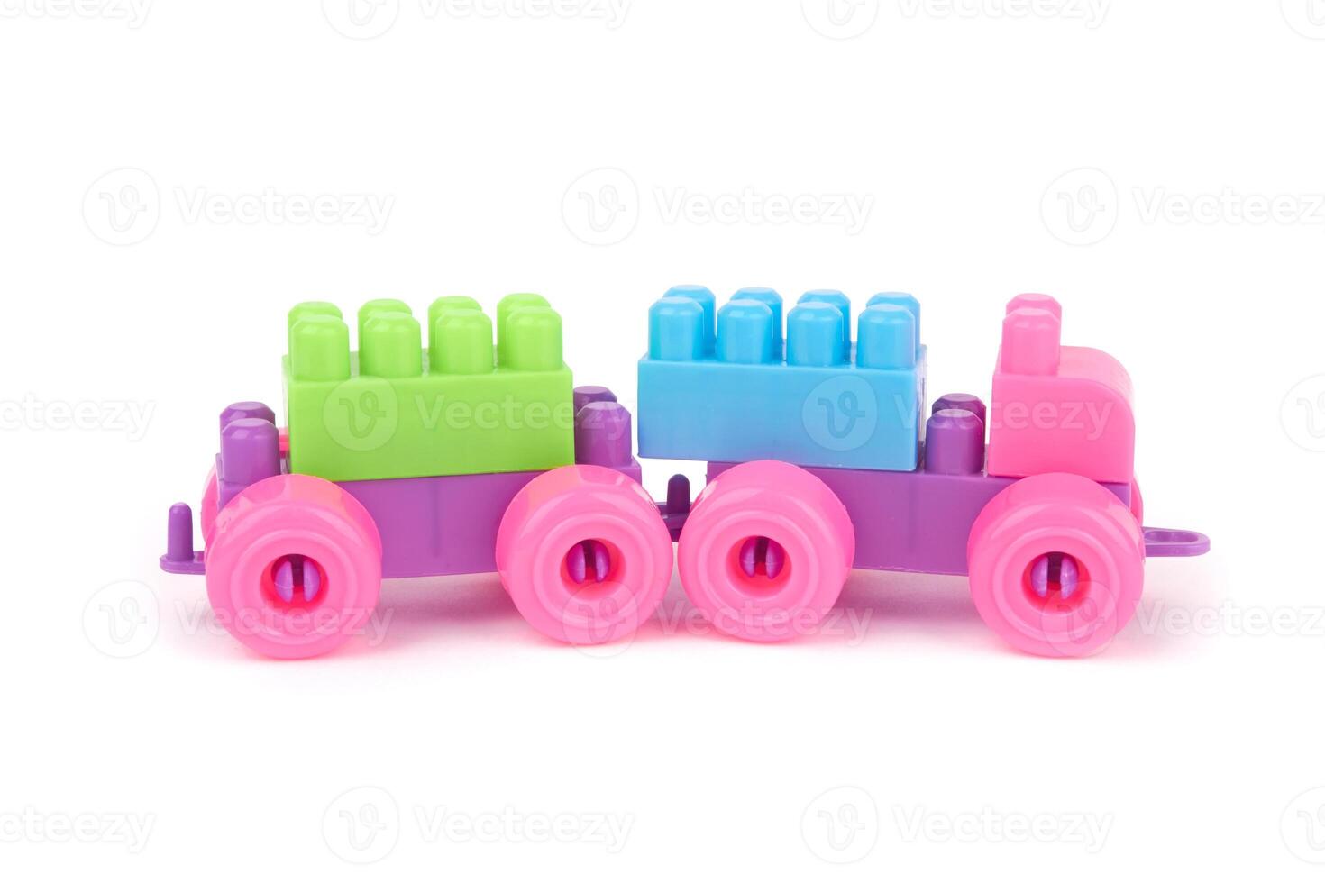 plastic train on white photo