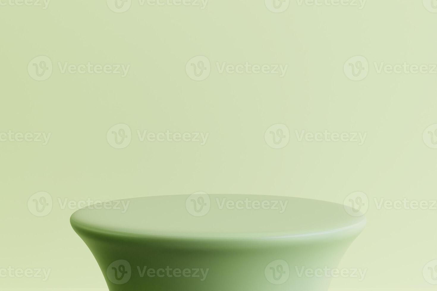 Product display green podium for product presentation. 3d rendering. photo