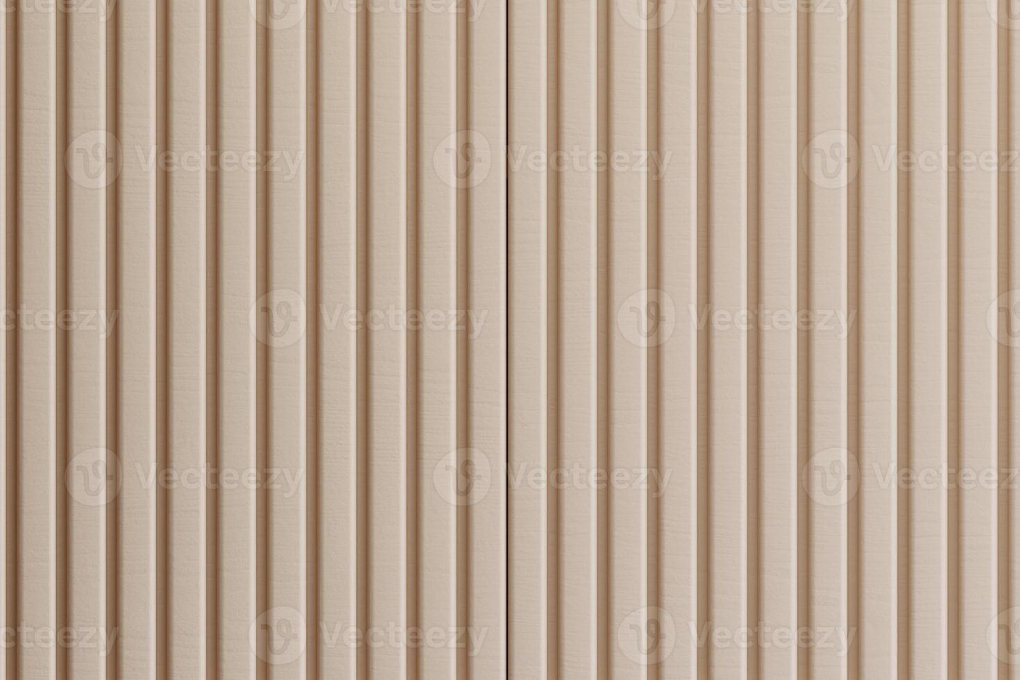 The image is a close up of a tan wall with a pattern of vertical lines. 3d rendering. photo