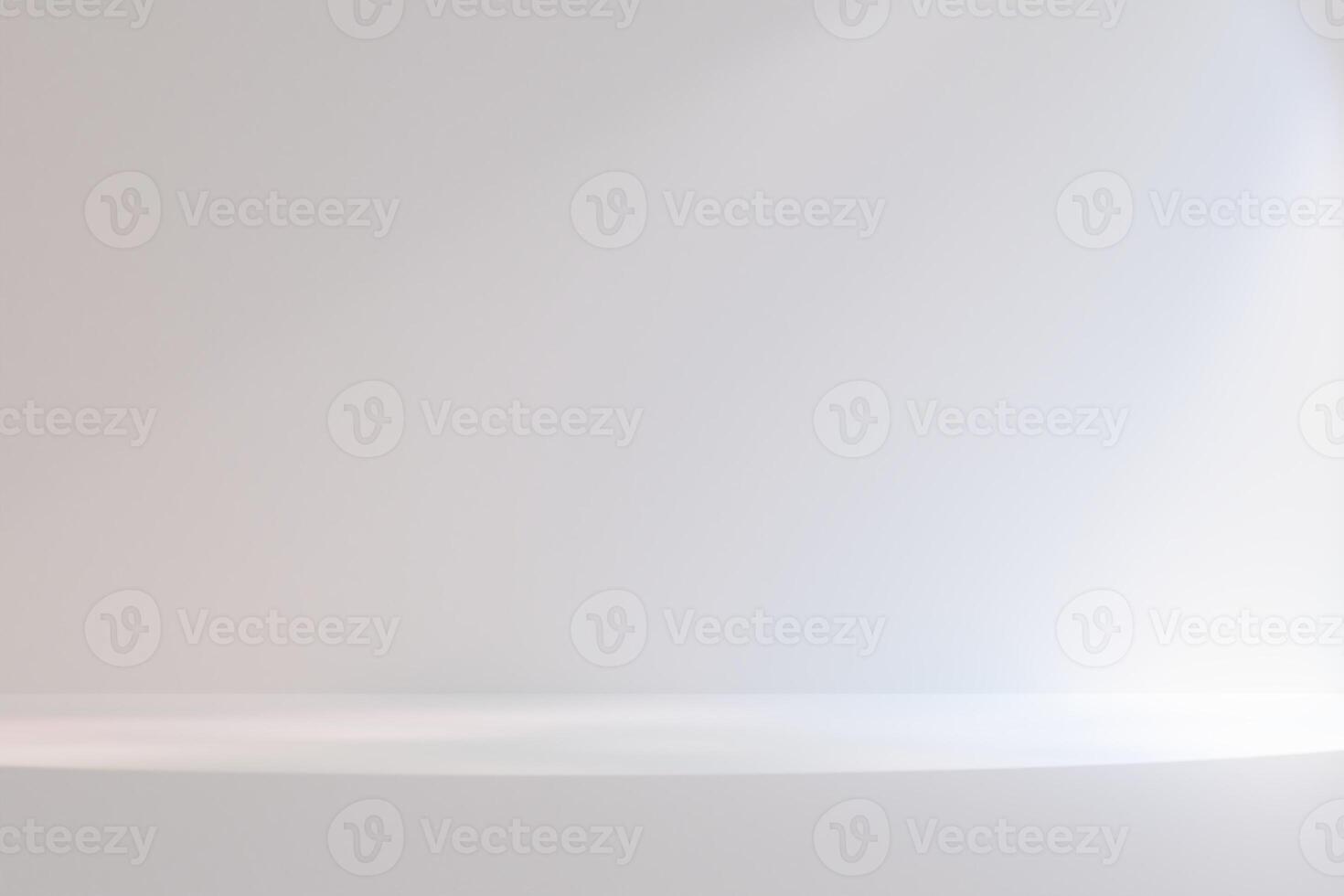 A white room with a white wall and a white floor. The room is empty and has a very clean and simple look. photo