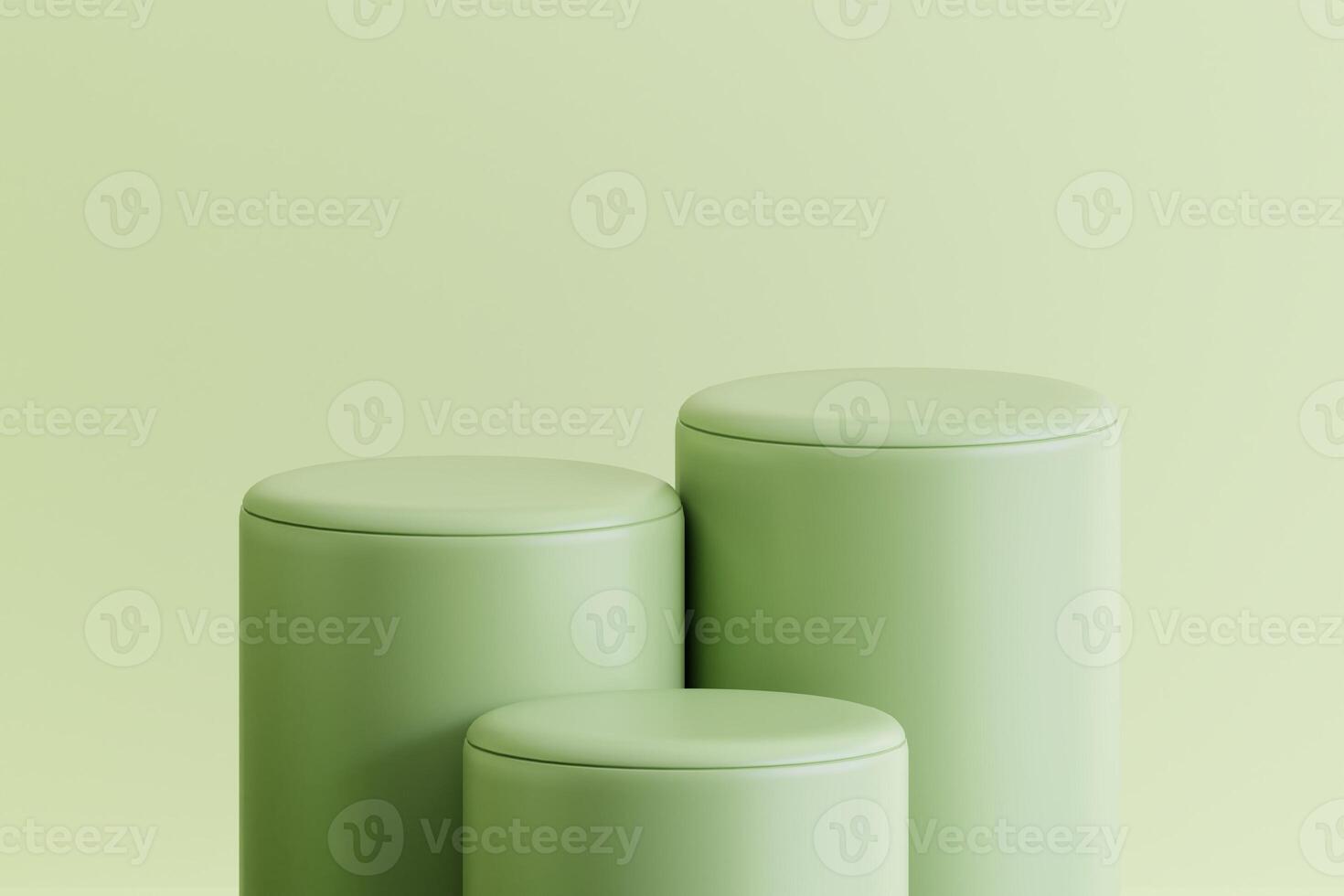 Product display green podium for product presentation. 3d rendering. photo