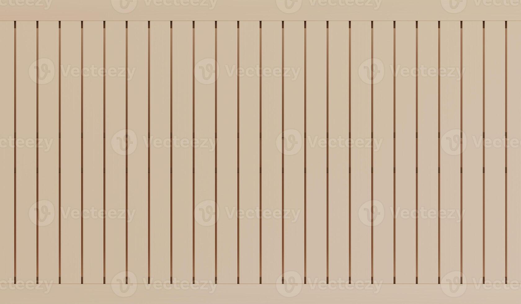 A wooden fence with brown stripes. 3d rendering. photo