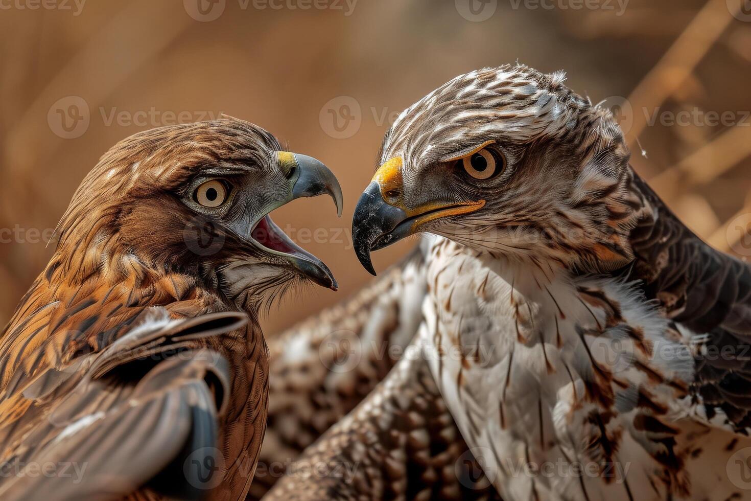 Short-toed snake Eagle bird in the forest photo