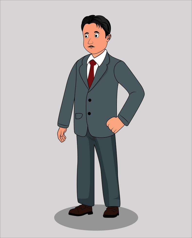 Indian businessman cartoon character design vector