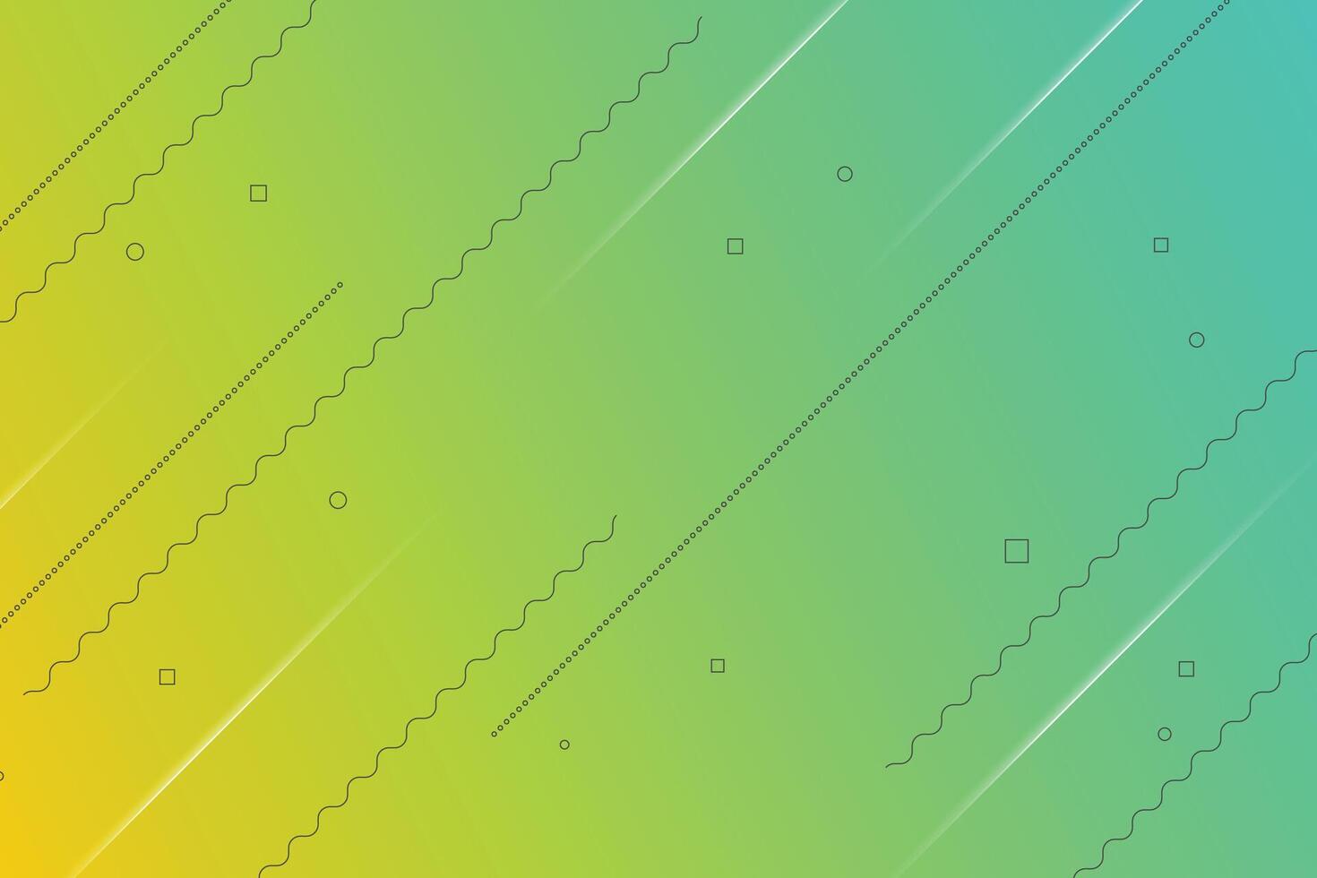 Gradient texture with memphis elements. vector