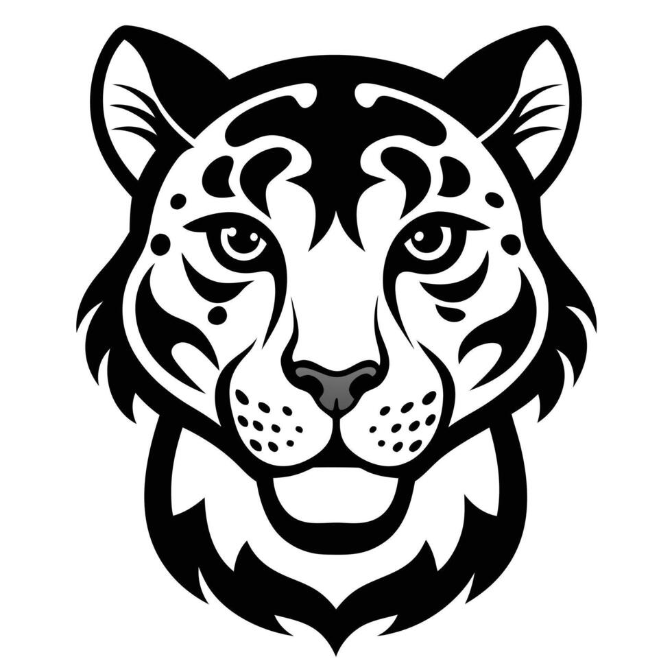 Cute Leopard Icon on White Transparent Background for Kids Books vector