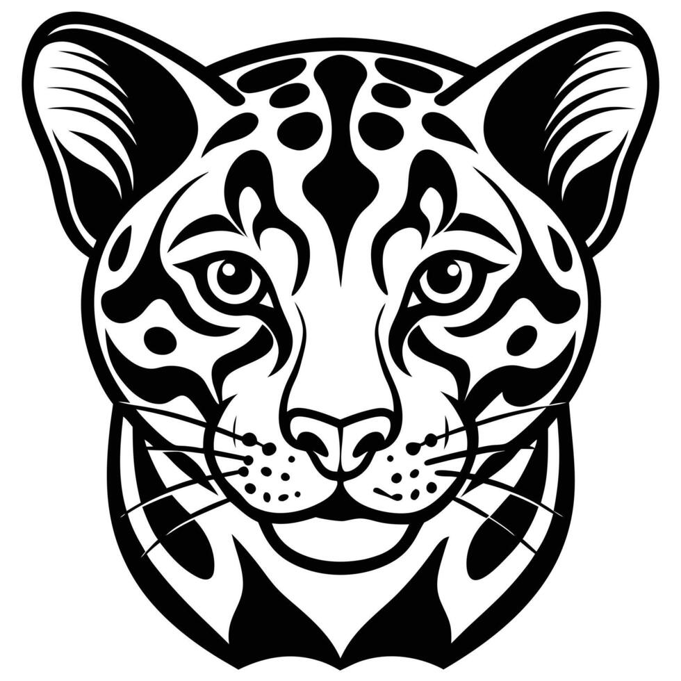 Cute Leopard Icon on White Transparent Background for Kids Books vector