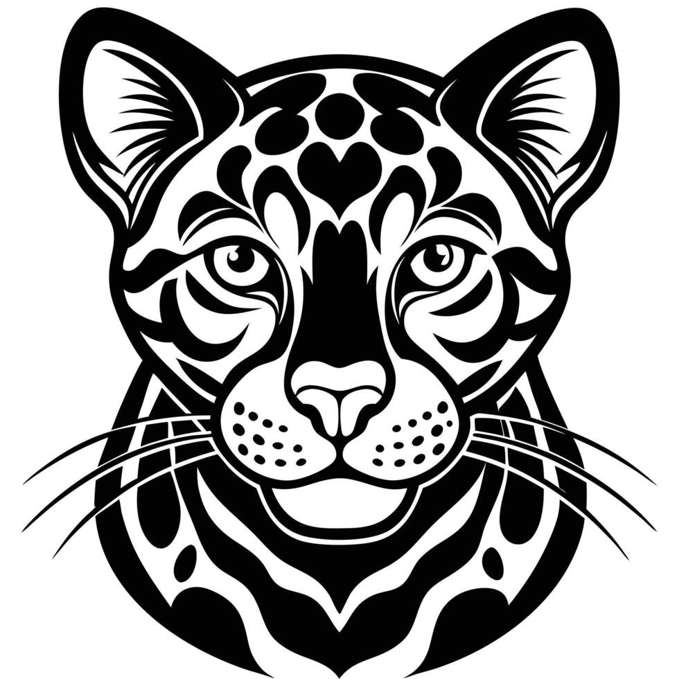 Cute Leopard Icon on White Transparent Background for Kids Books vector