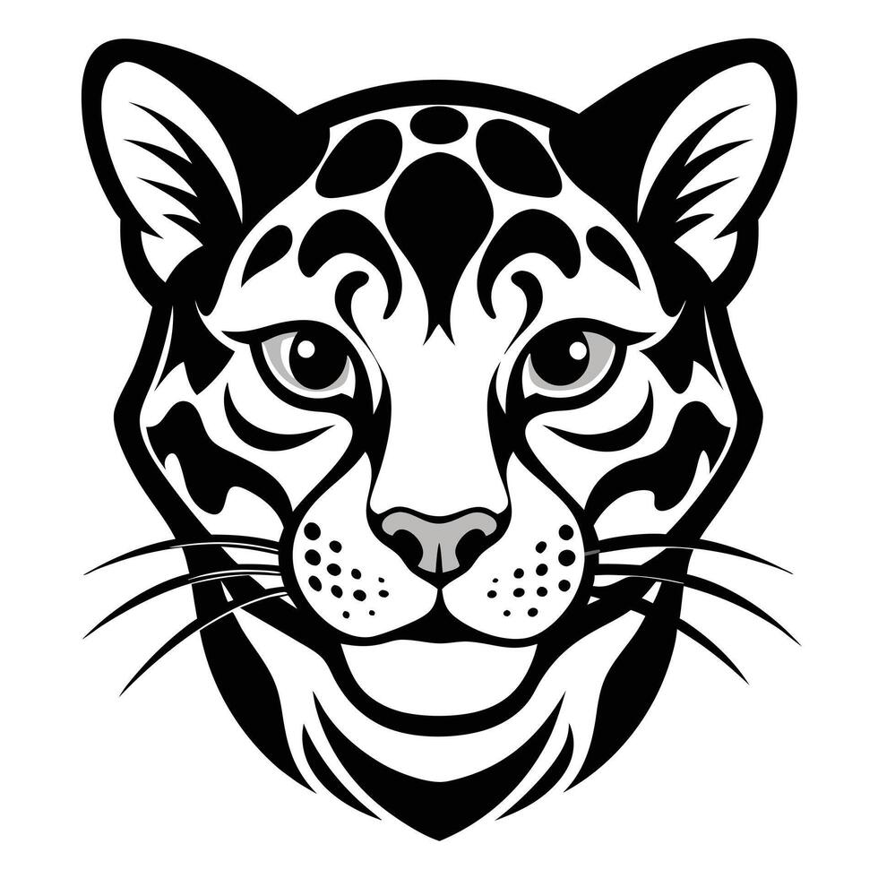 Cute Leopard Icon on White Transparent Background for Kids Books vector