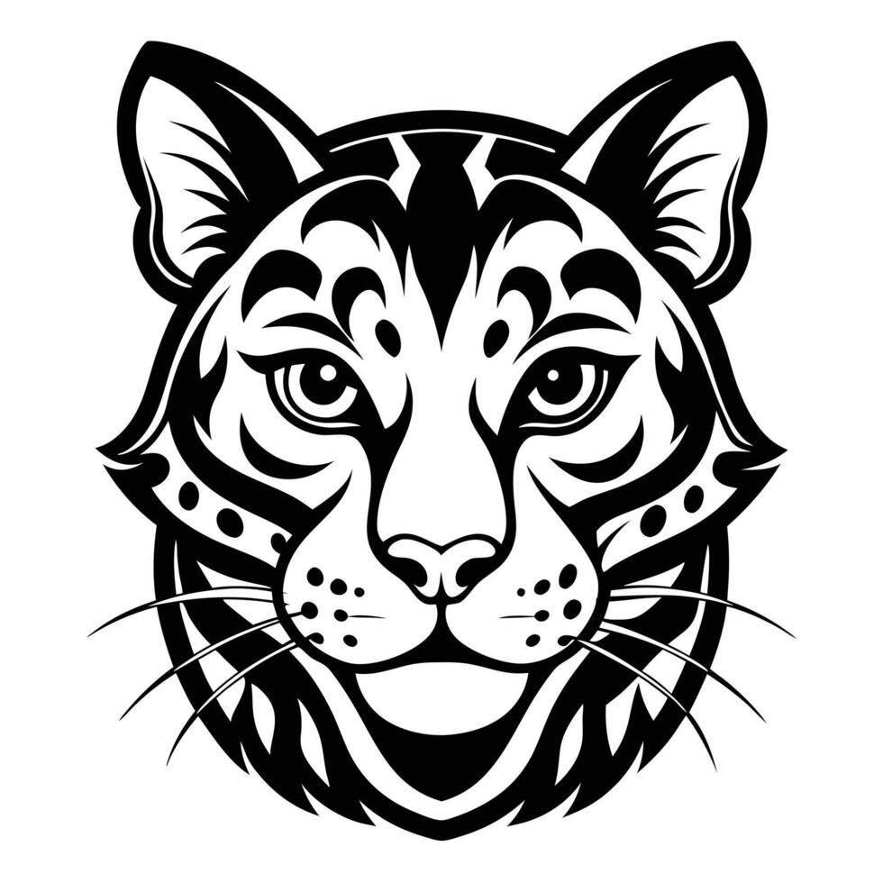 Cute Leopard Icon on White Transparent Background for Kids Books vector