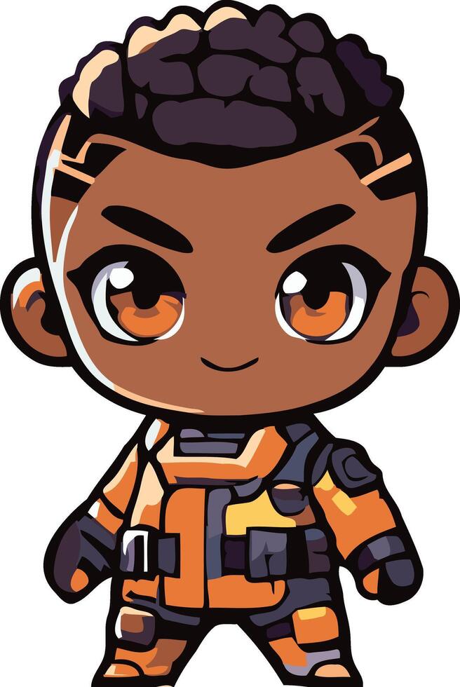 Cute Chiby Character Agent vector
