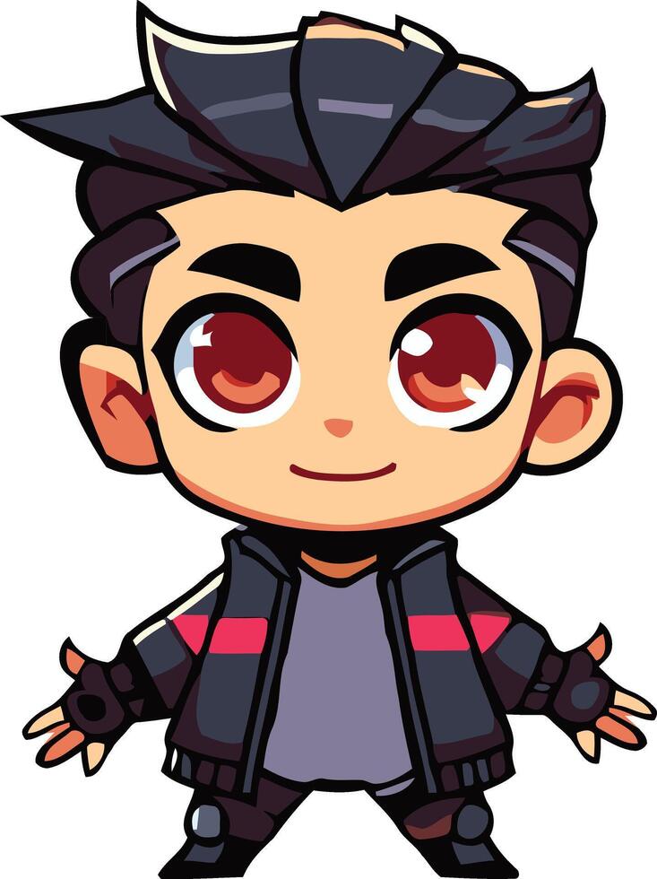 Cute Chiby Man Character Agent vector