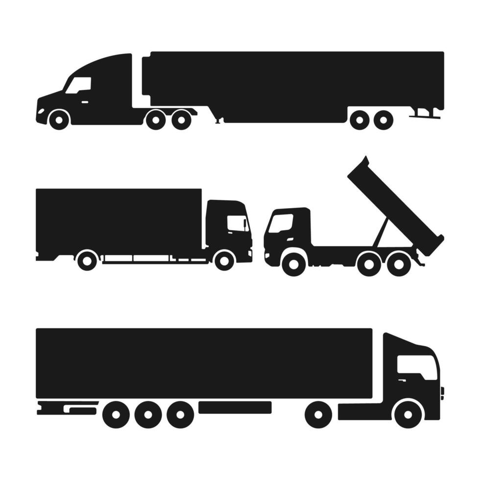 silhouette simple car collection, illustration flat design vector