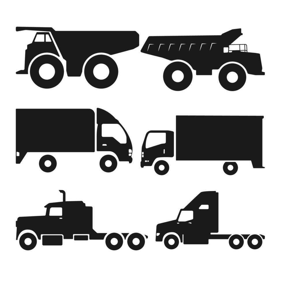 silhouette simple car collection, illustration flat design vector