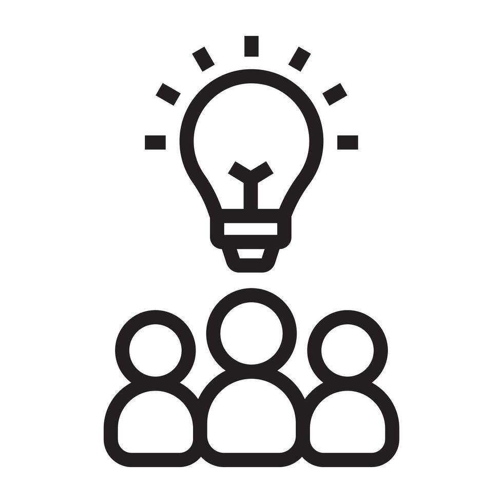 Innovation hub line icon. vector