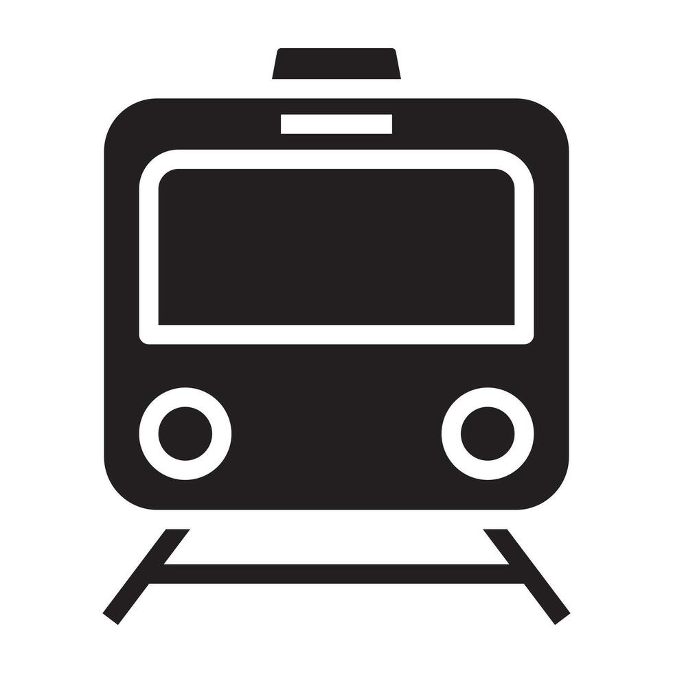 Subway black icon. vector