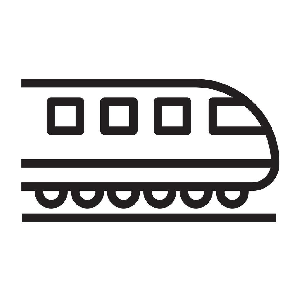 Train line icon. vector