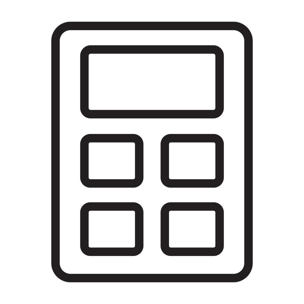 Calculator line icon. vector