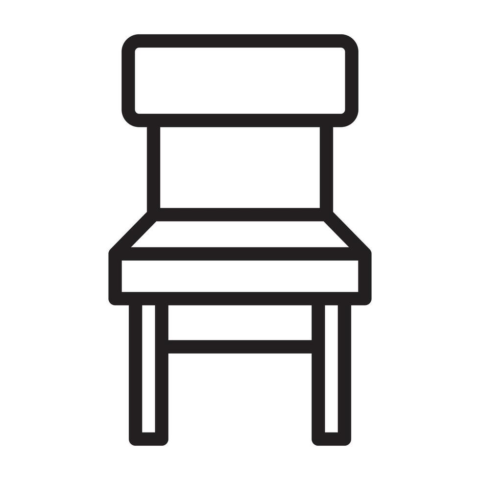 Chair line icon. vector