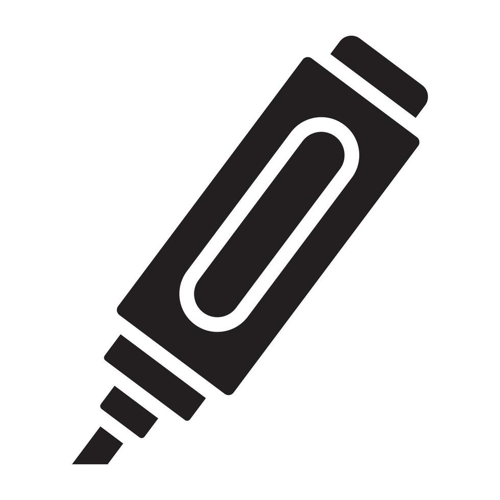 Marker black icon. vector