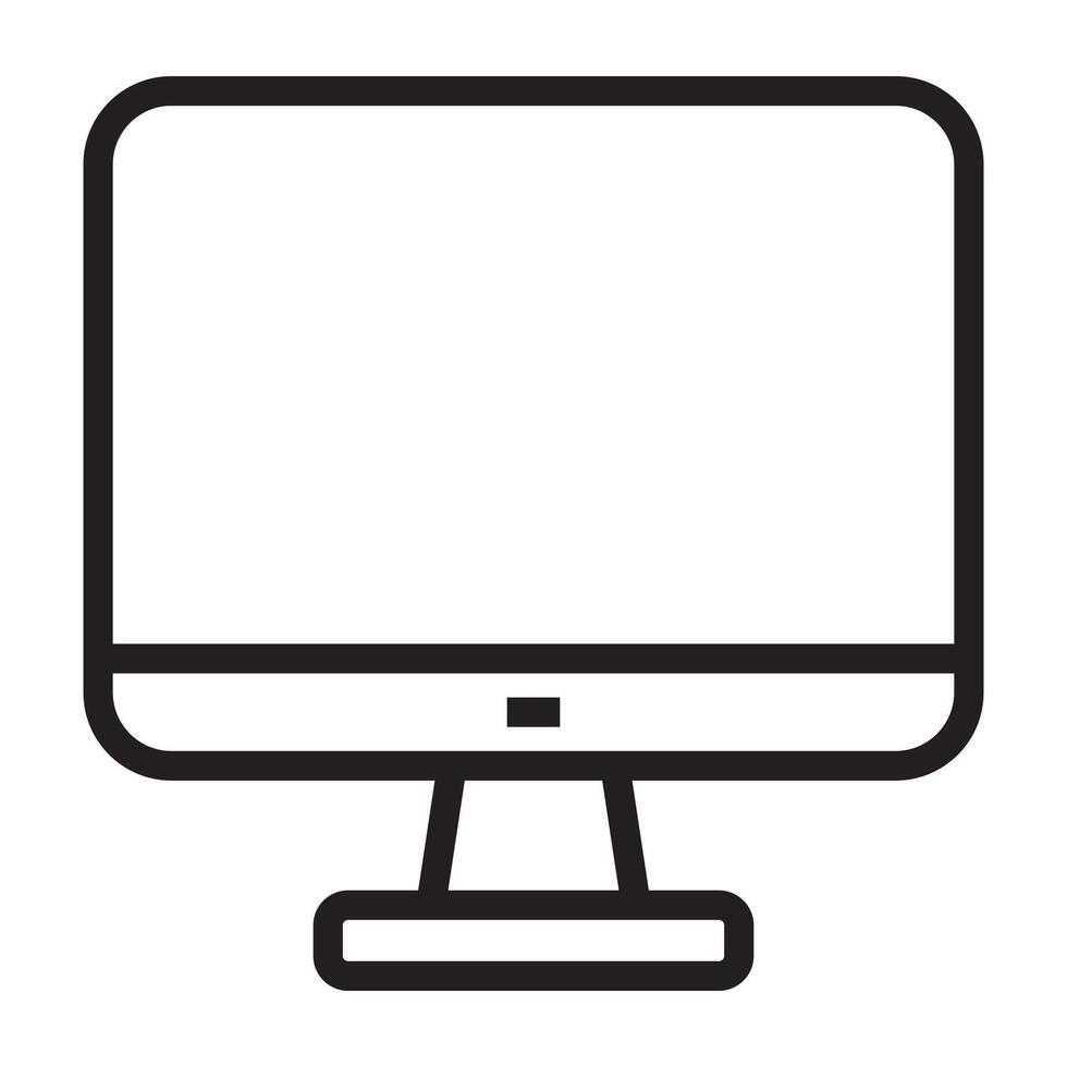 Monitor line icon. vector