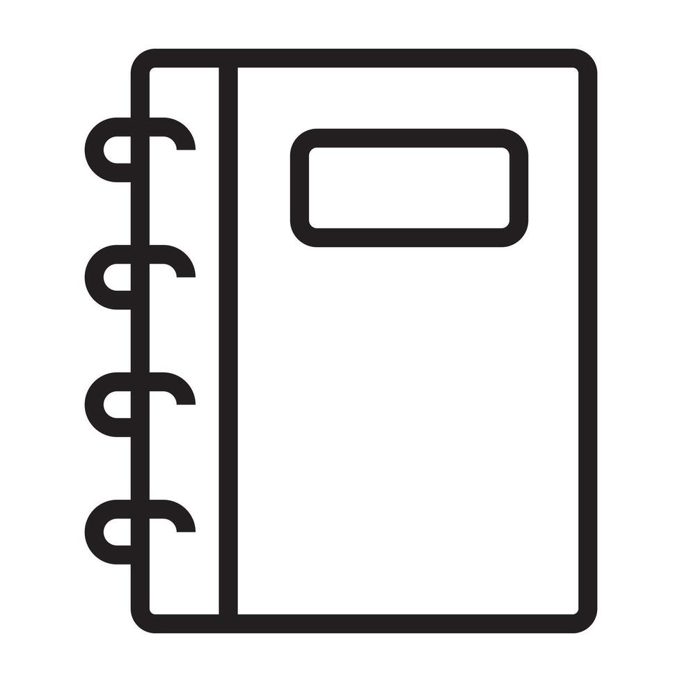 Notebook line icon. vector