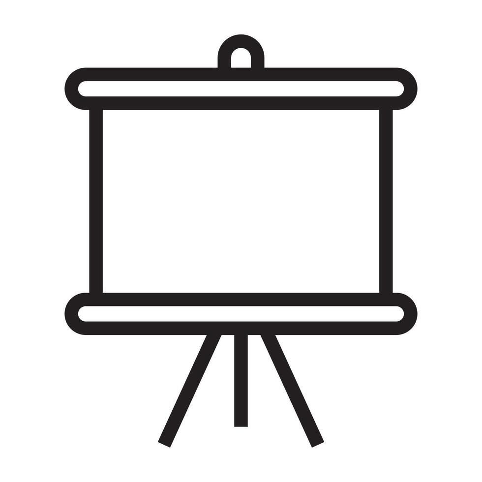 Whiteboard line icon. vector